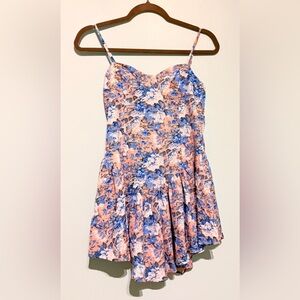 Vibrant Floral Spaghetti Strap Dress